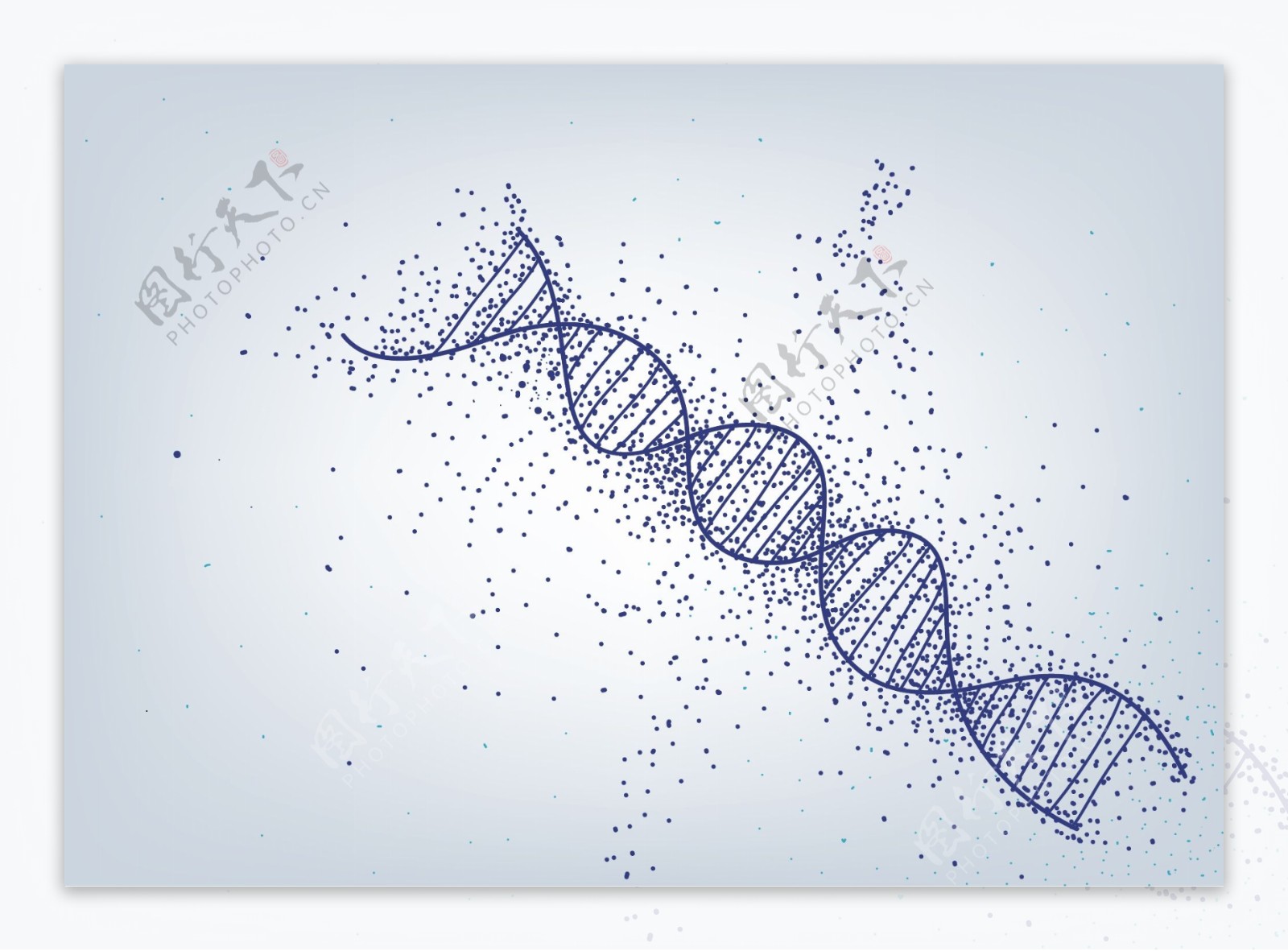 DNA分子生物链矢量背景