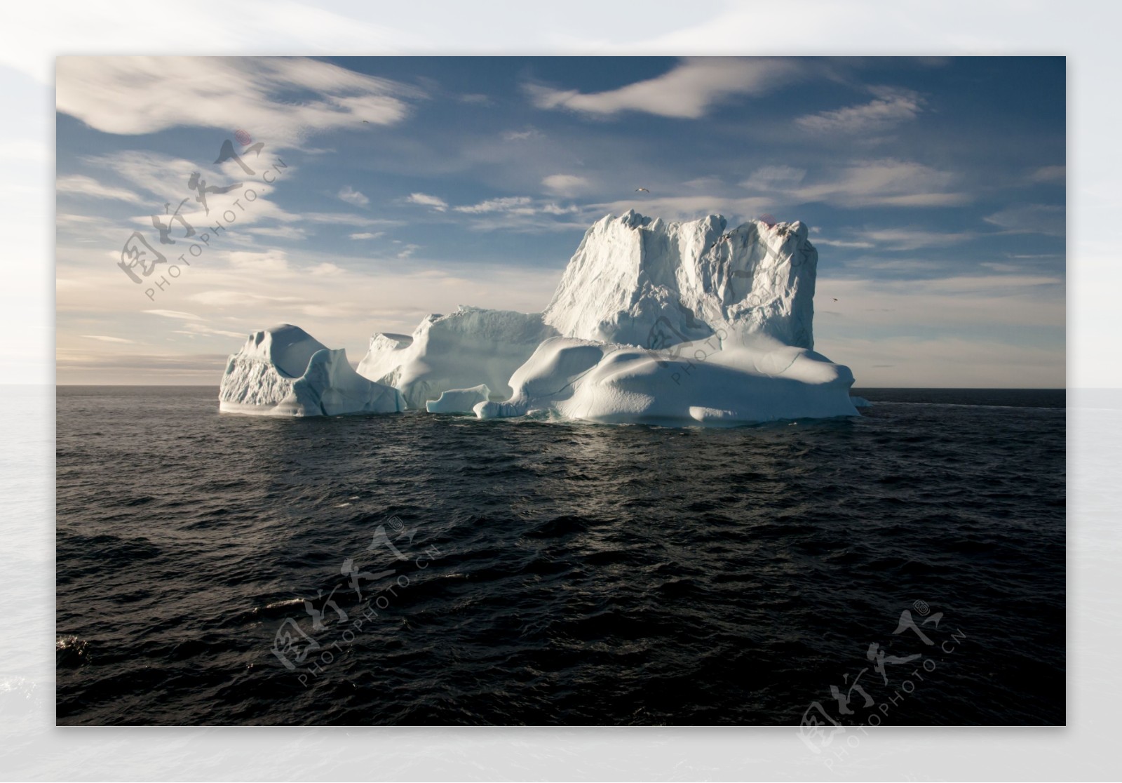 海面上的一座冰山图片