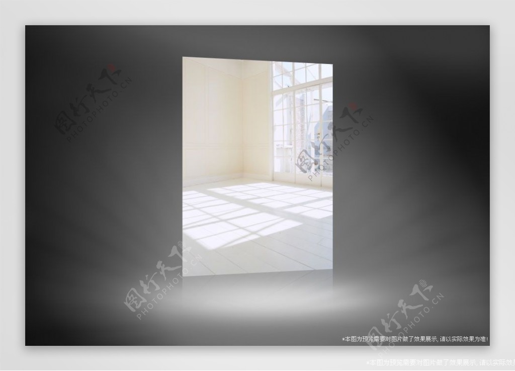 被阳光照射的房间影楼摄影背景图片