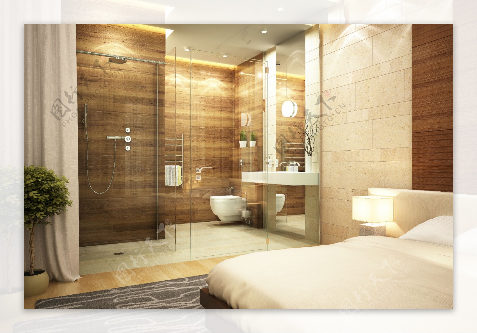 酒店卧室浴室设计图片
