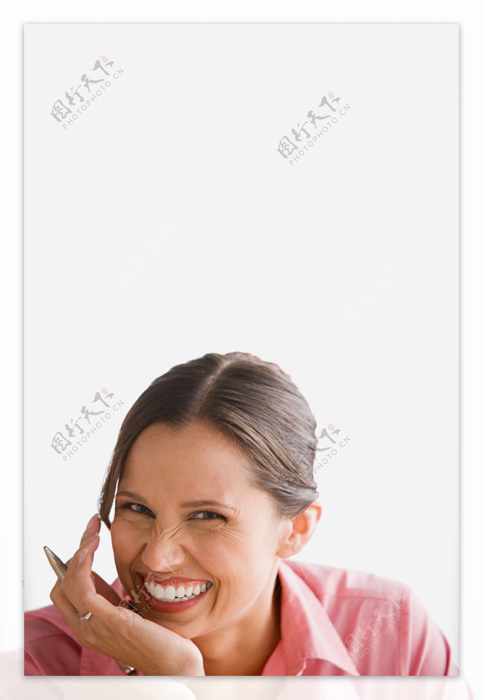 开心的商务女性图片