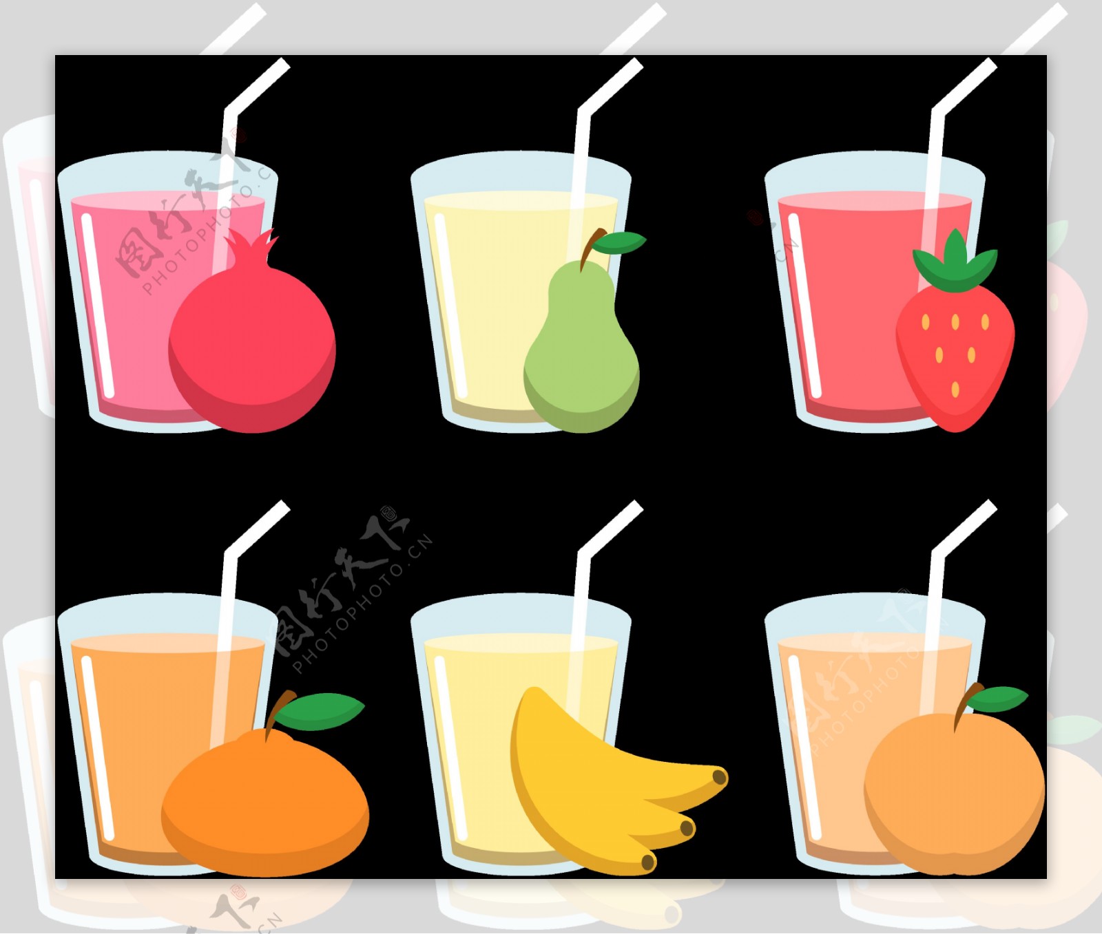 手绘果汁插画图标免抠png透明图层素材