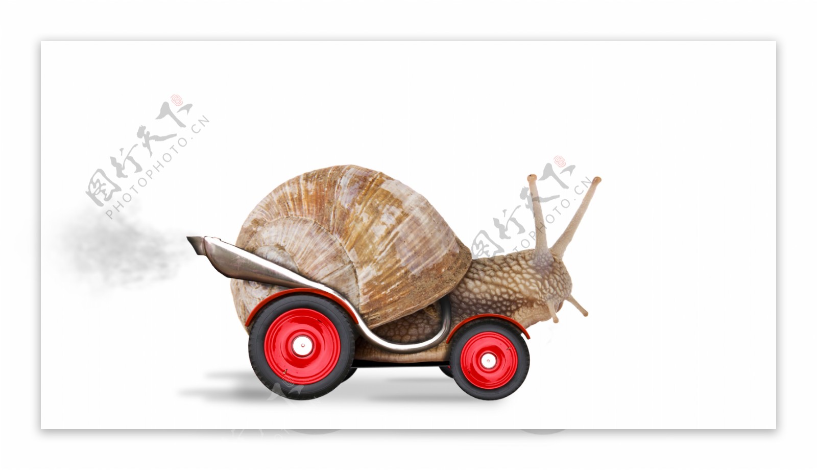 带轮子和发动机的蜗牛