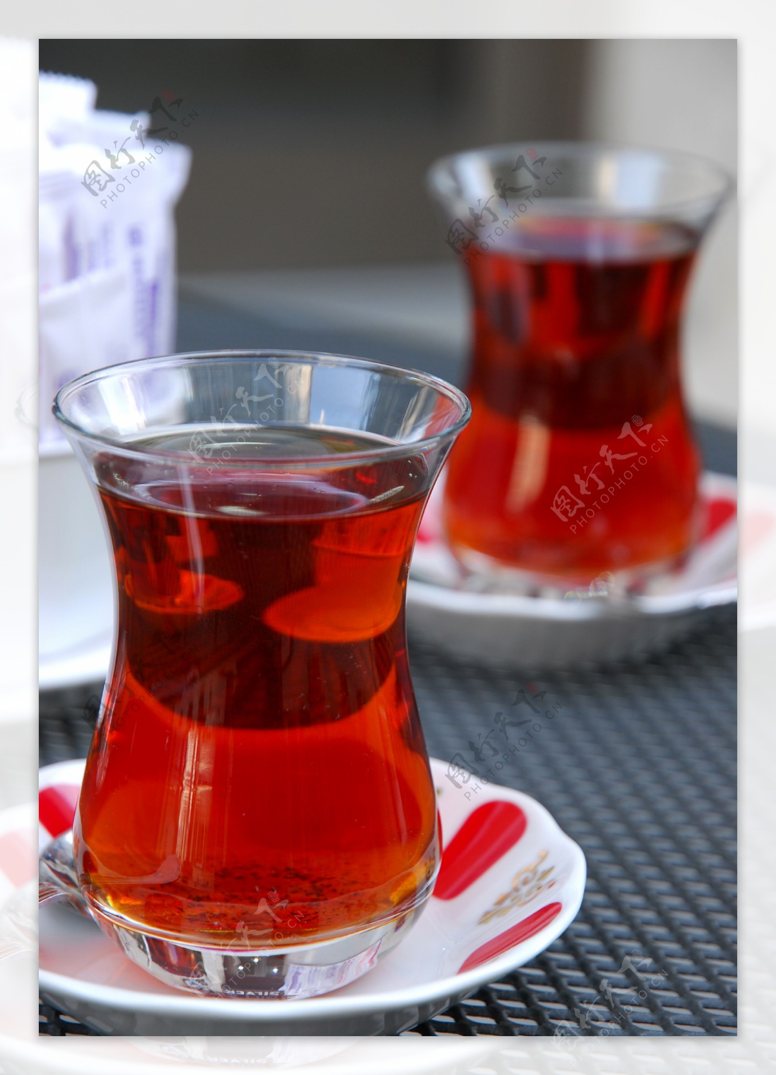 土耳其红茶摄影图片