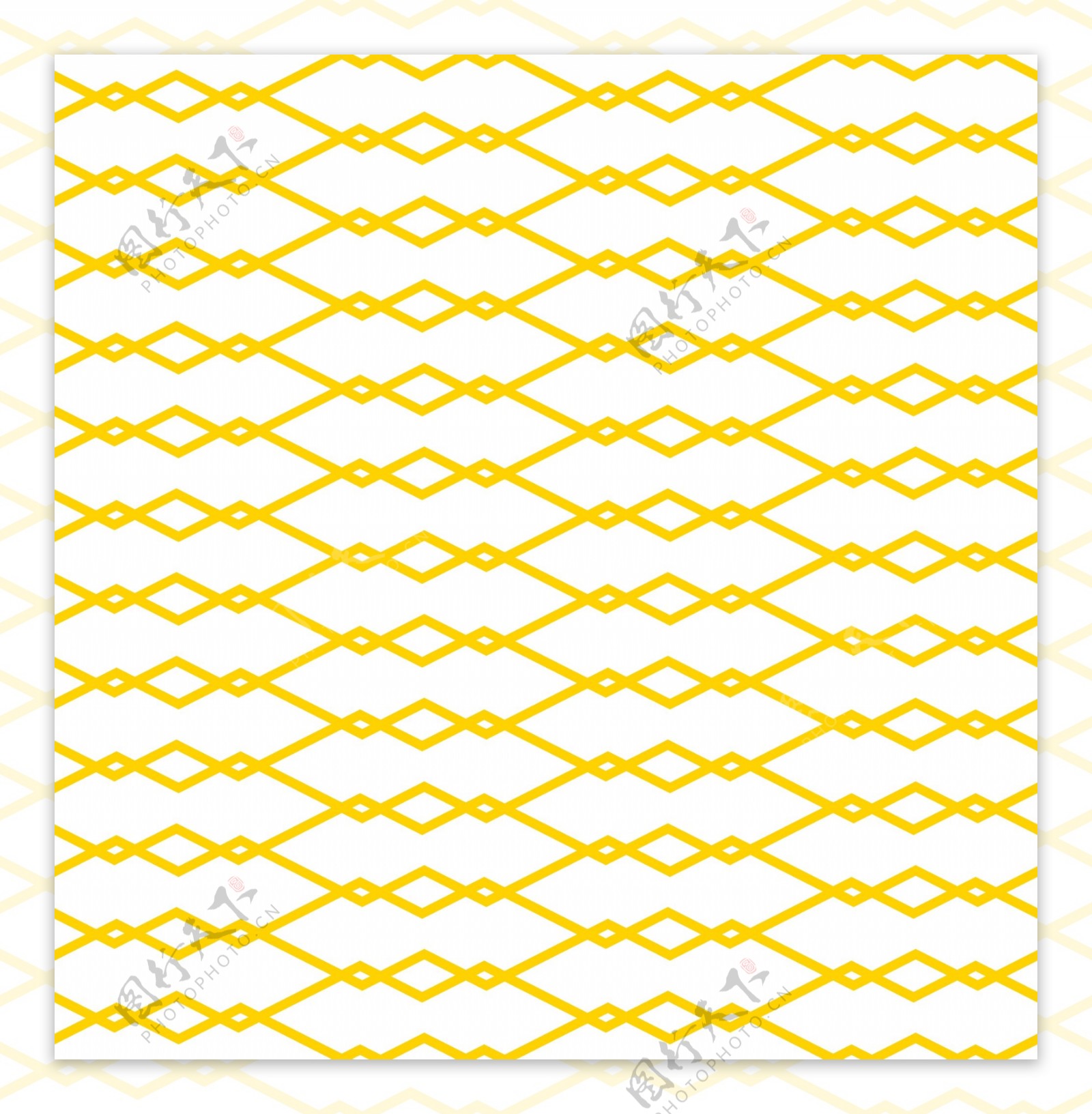 黄色小菱形鱼骨图案矢量素材背景