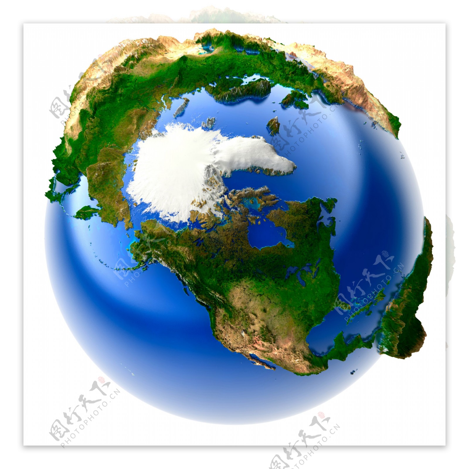 地球与立体地图素材