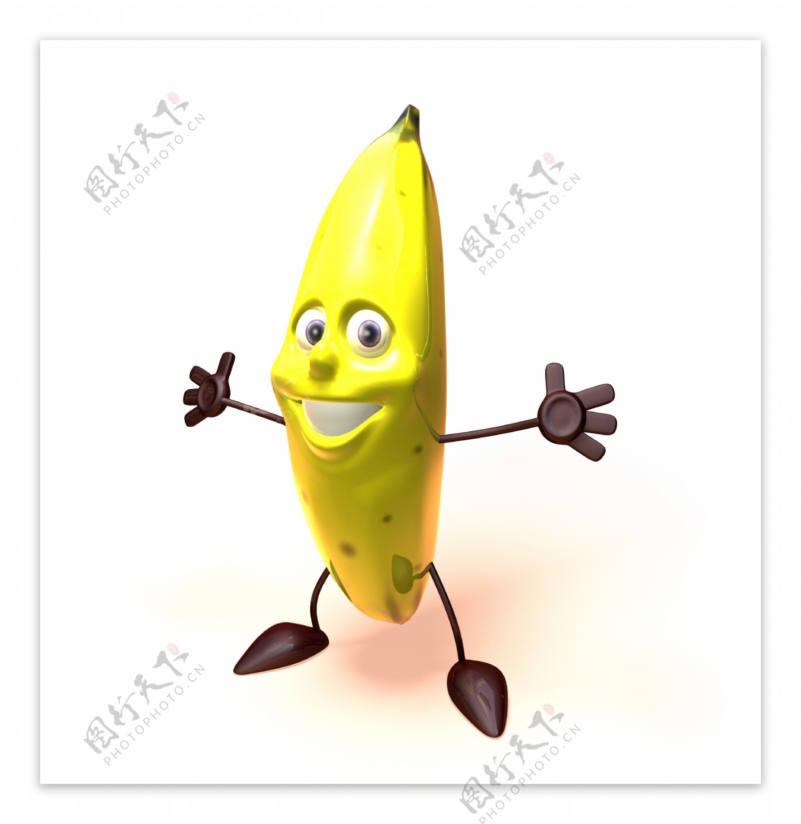 可爱开心香蕉小人装饰画