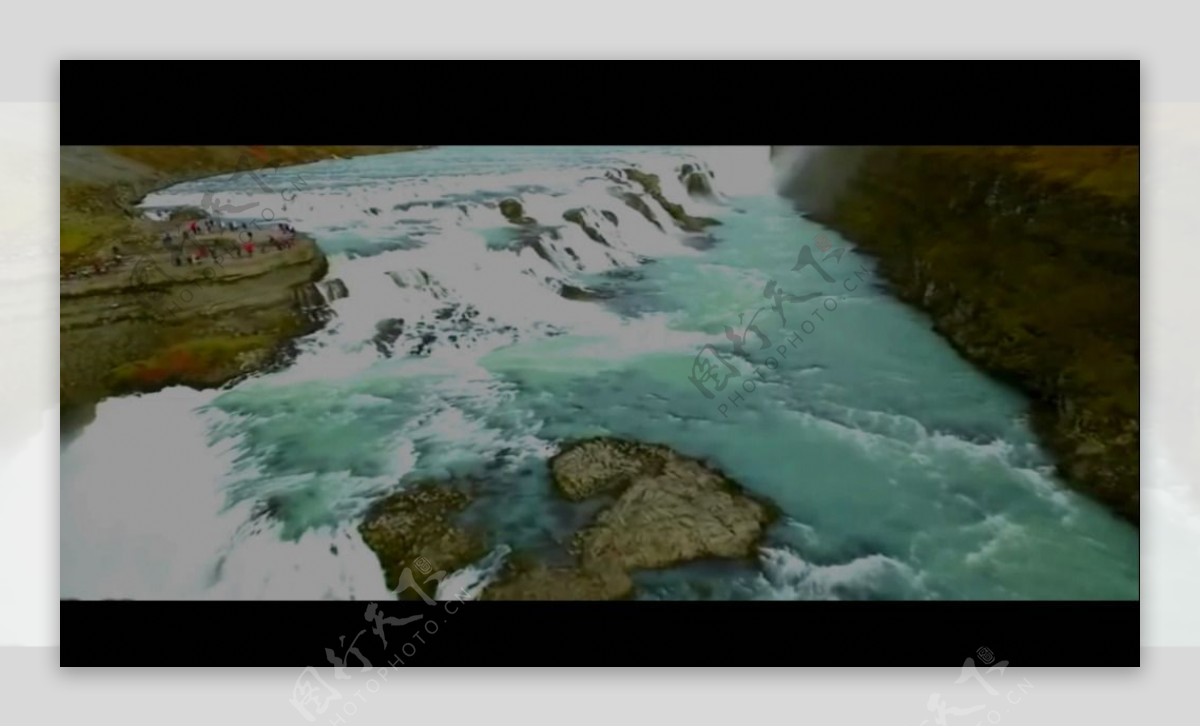 美丽的星球地貌河流冰山火山坑视频素材2