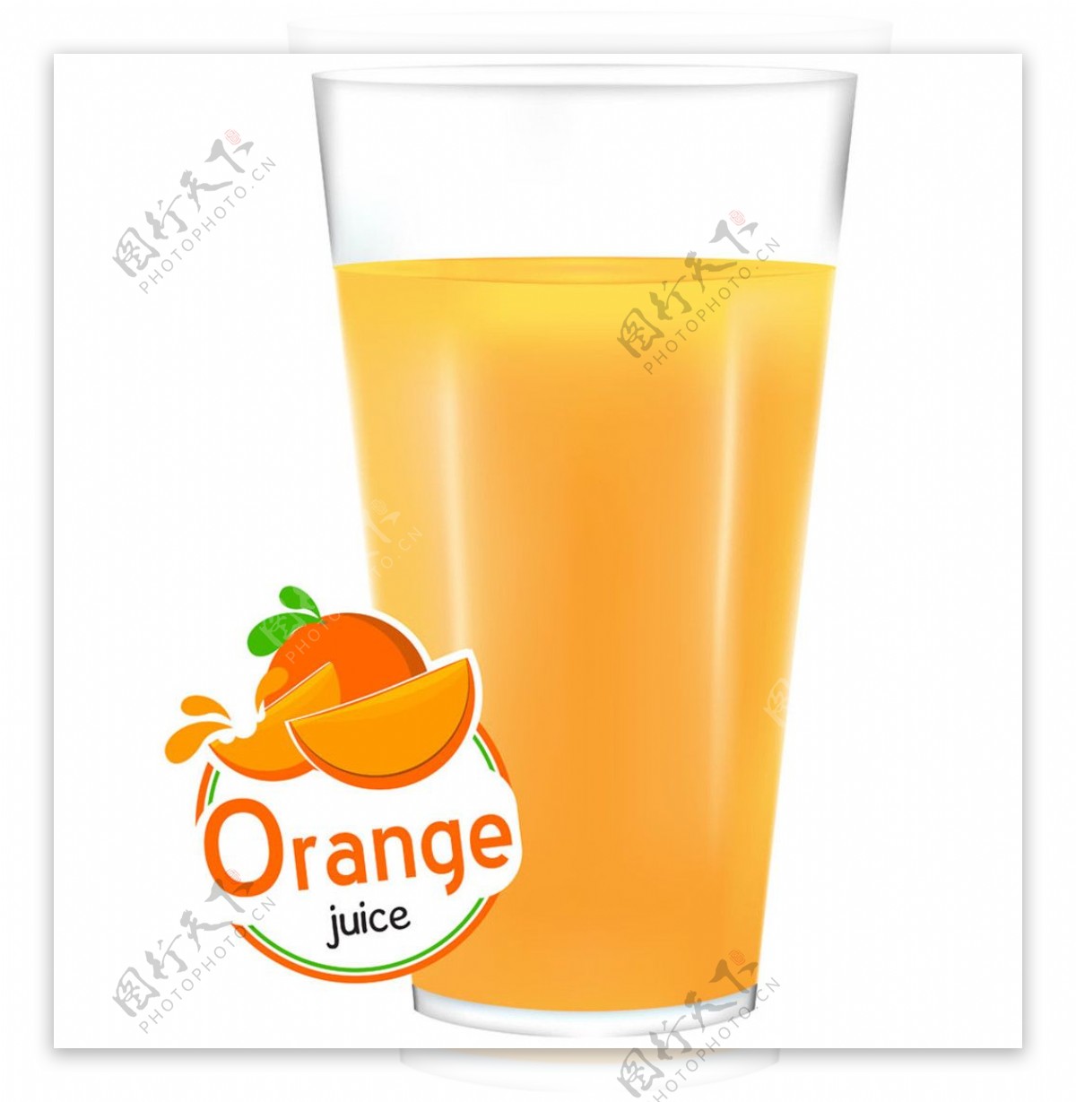 卡通橙汁背景图片