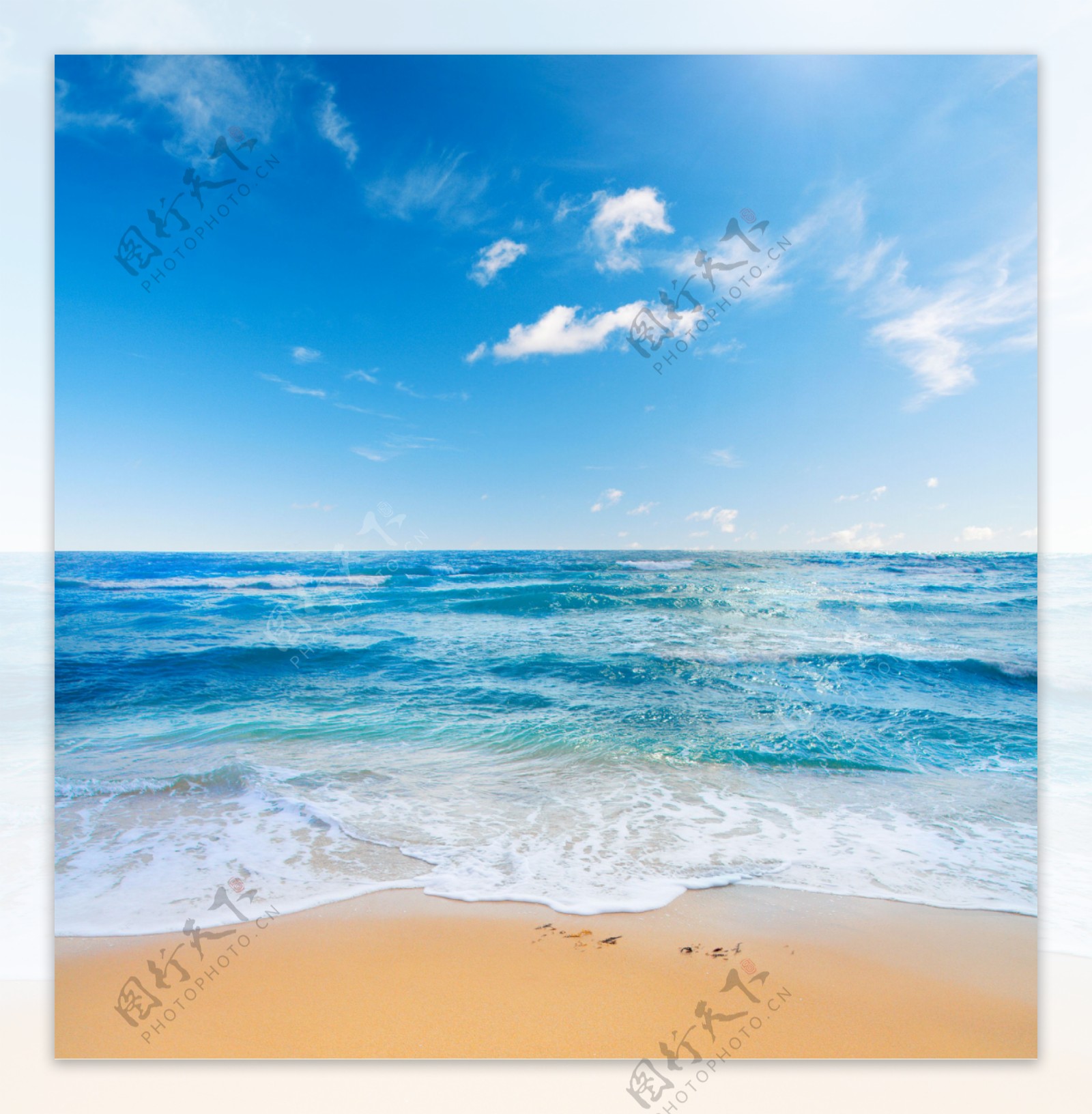 美丽沙滩海浪风景图片图片