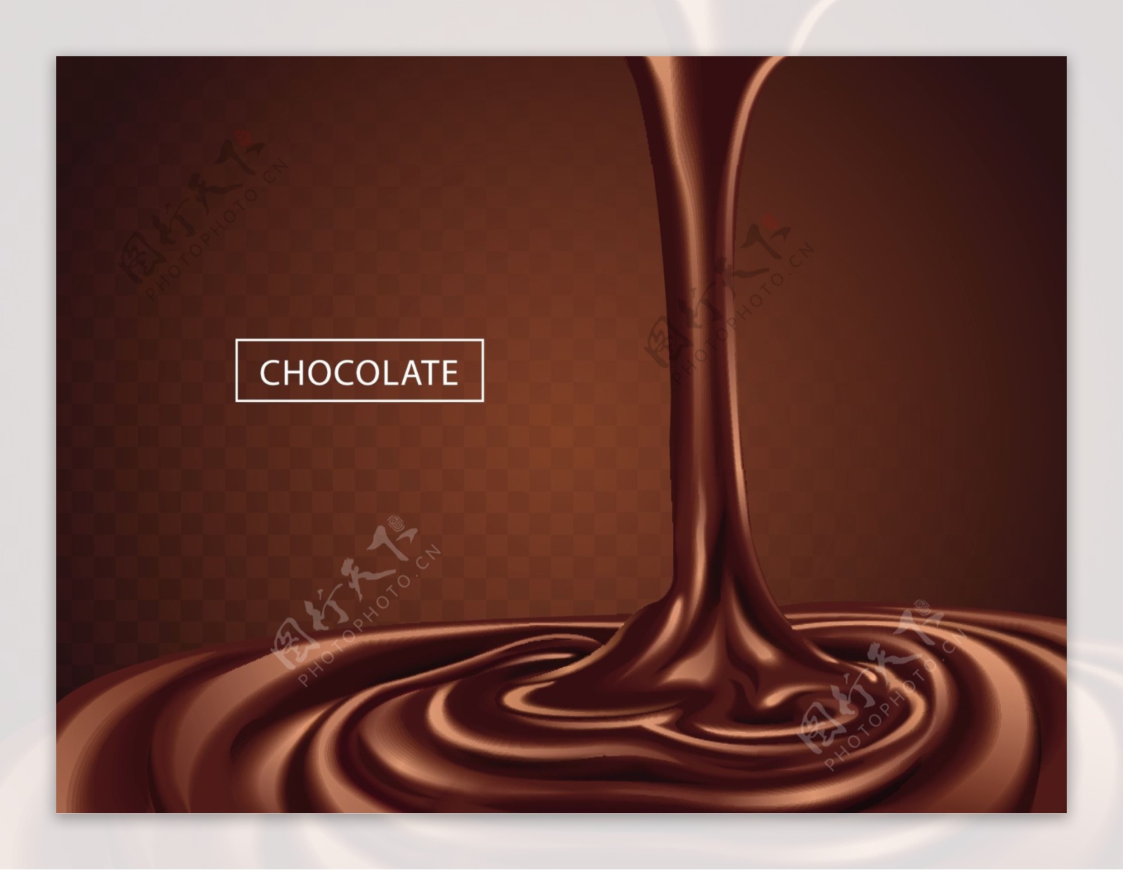 巧克力海报矢量