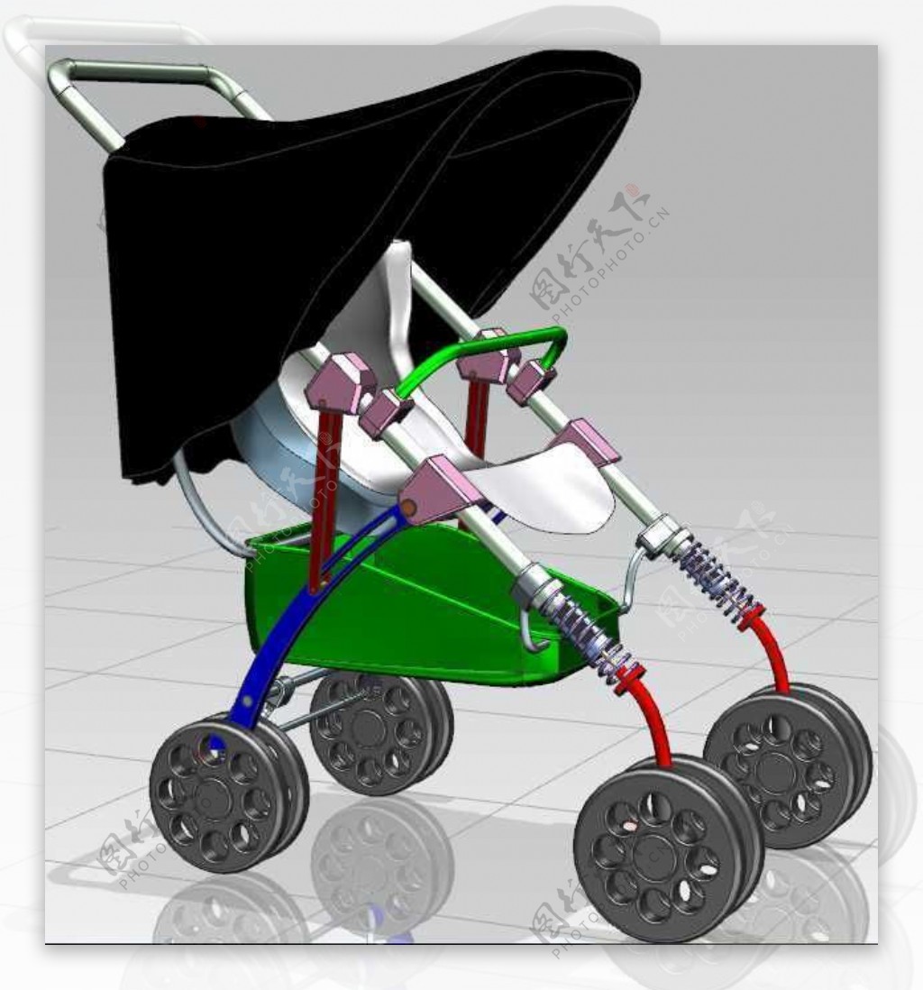 婴儿车机械模型