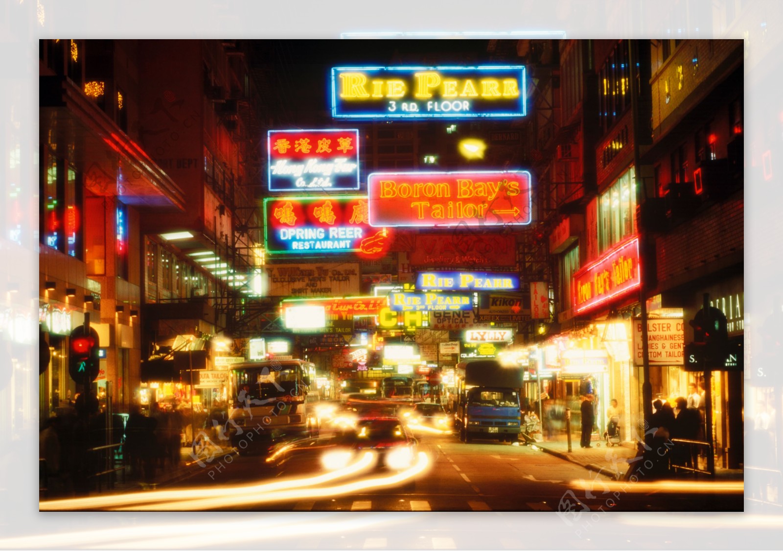 繁华的香港街道图片