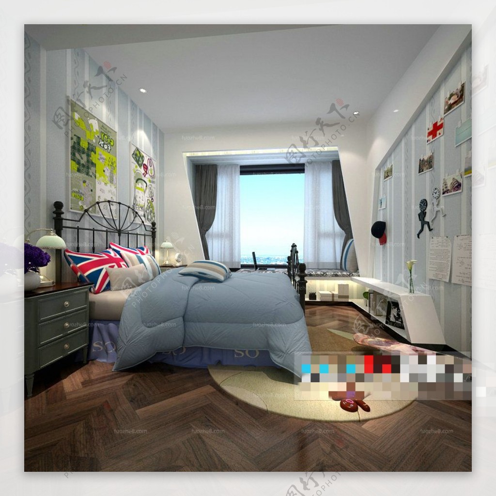 卧房空间3D模型