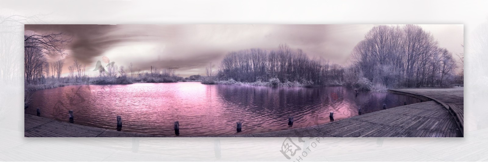 冬季湖泊美景图片