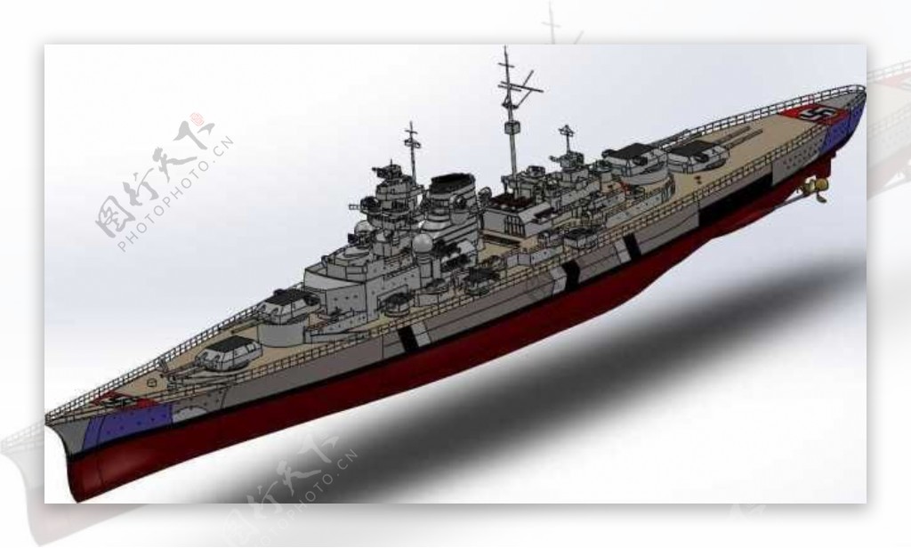 俾斯麦号战列舰机械模型