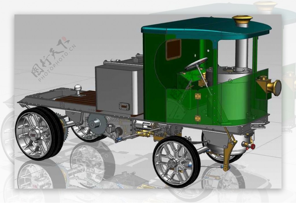 克莱顿蒸汽卡车机械模型