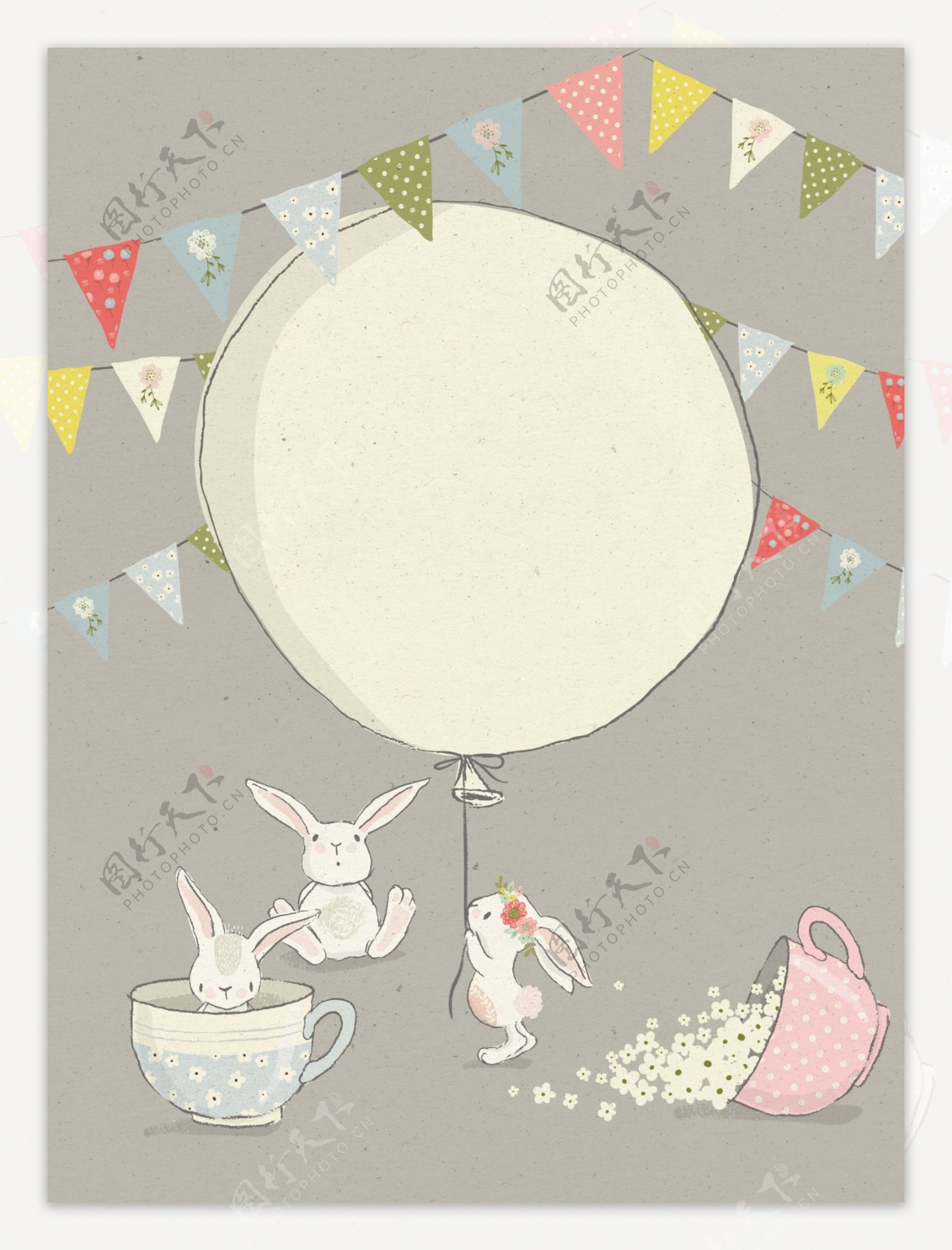 兔子和气球海报
