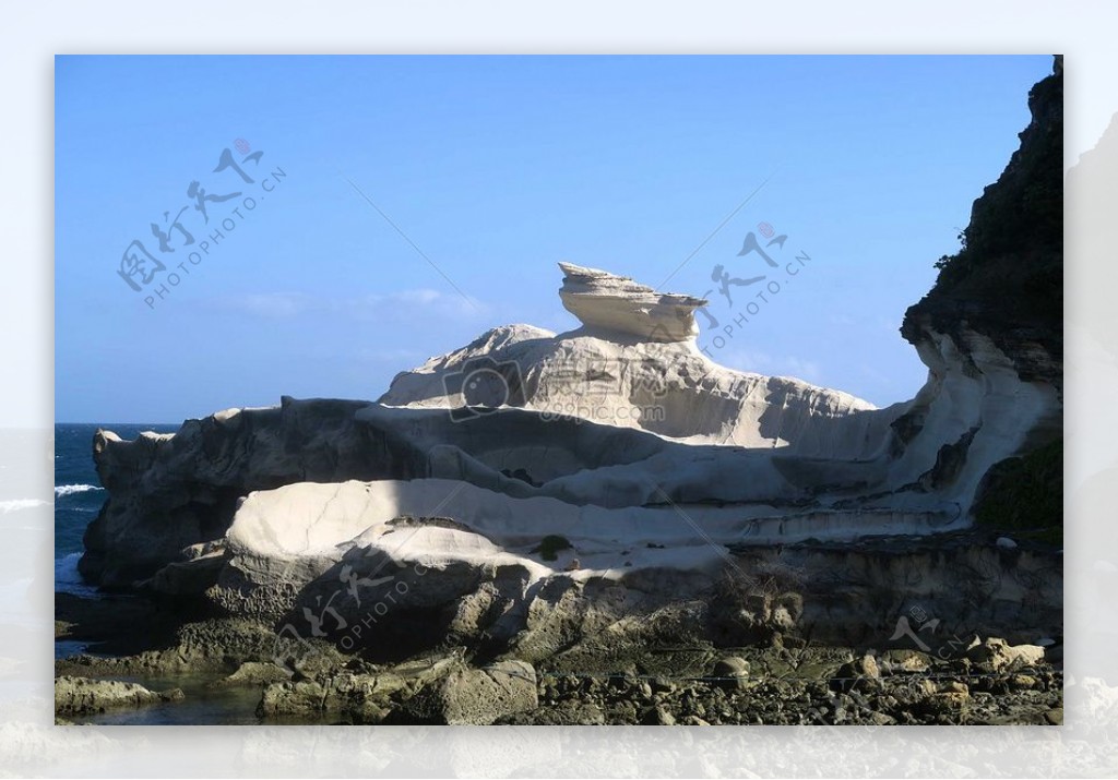 大海天空海洋岩石山石阴影盐