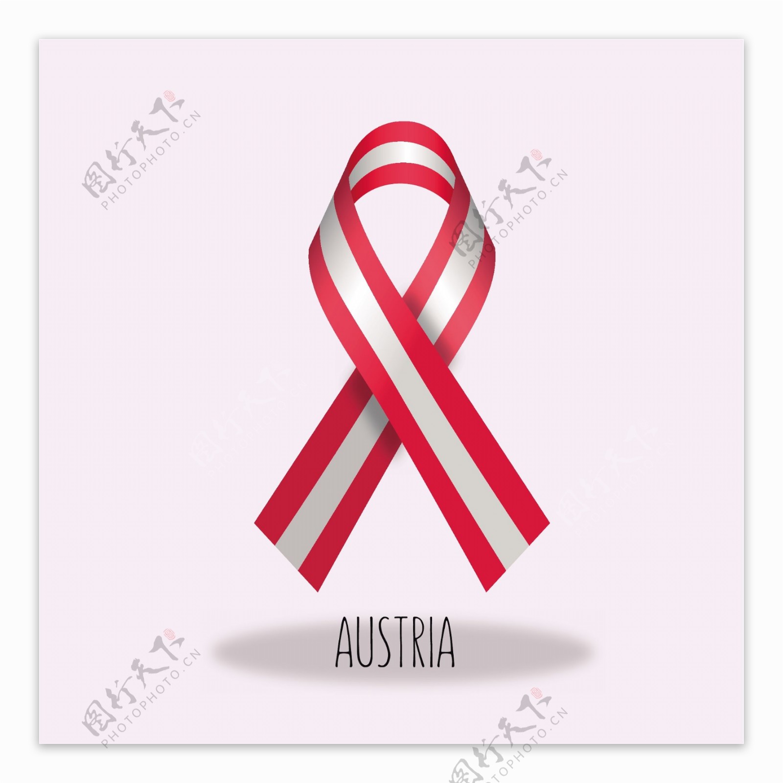 奥地利国旗丝带设计