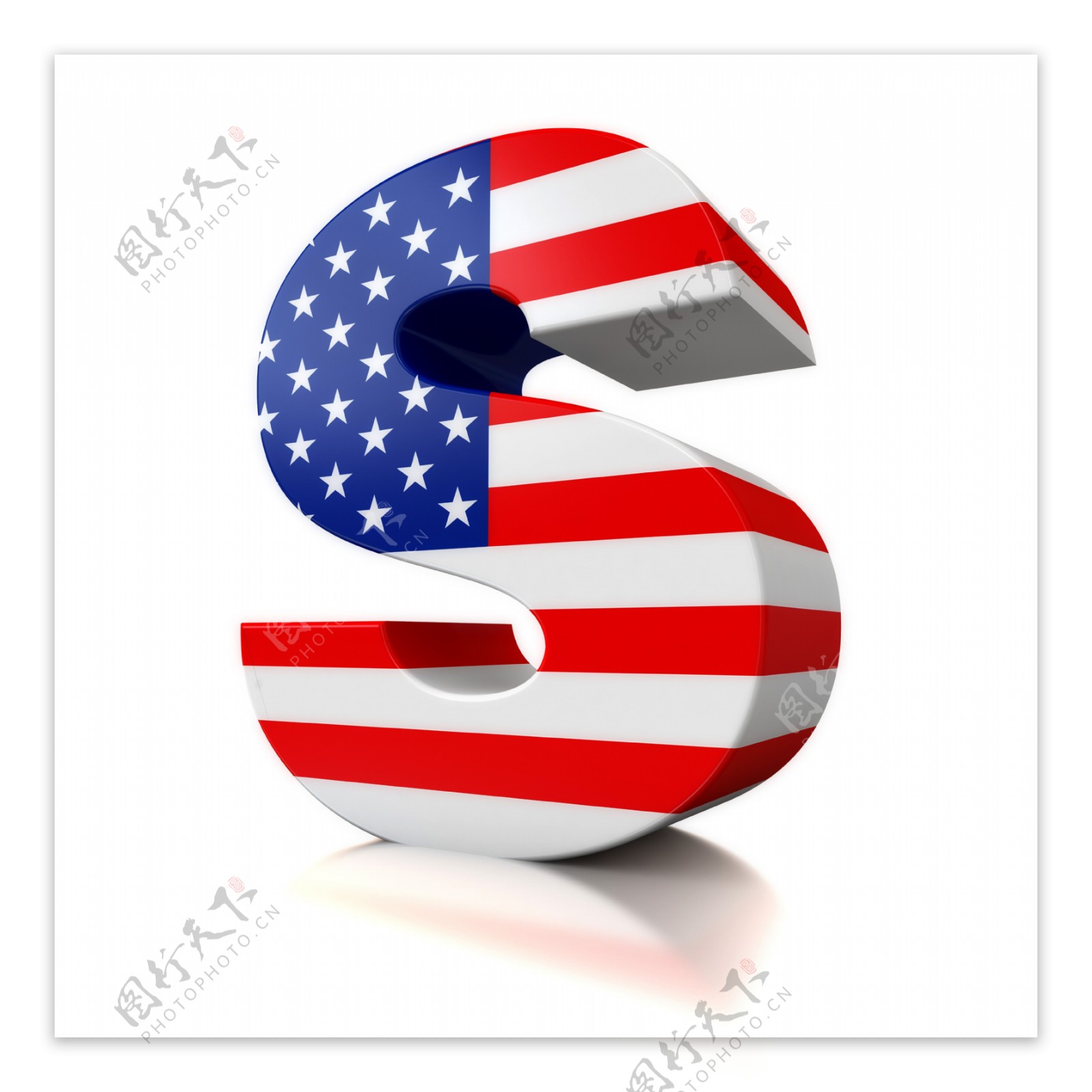美国国旗字母S图片