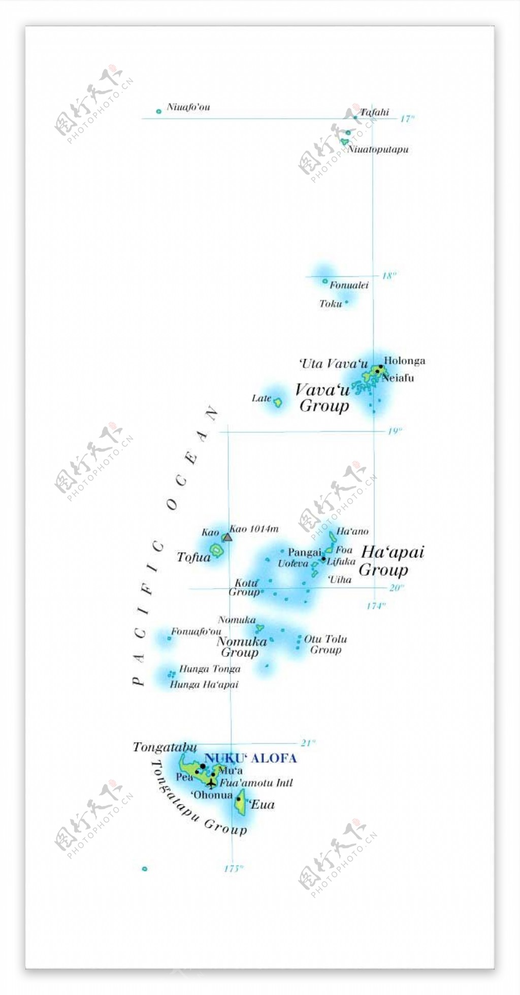 世界地图之Tonga汤加地图