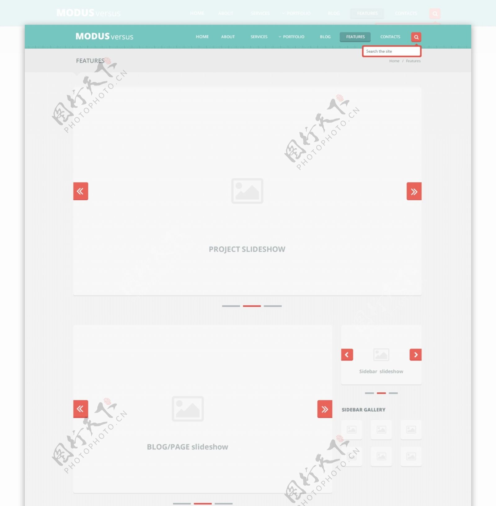 企业网站模板三手机UIweb模板下载