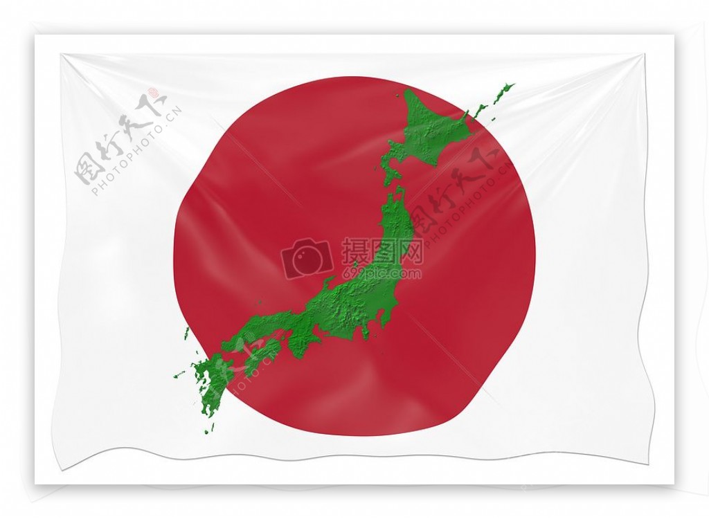 日本国旗与国土