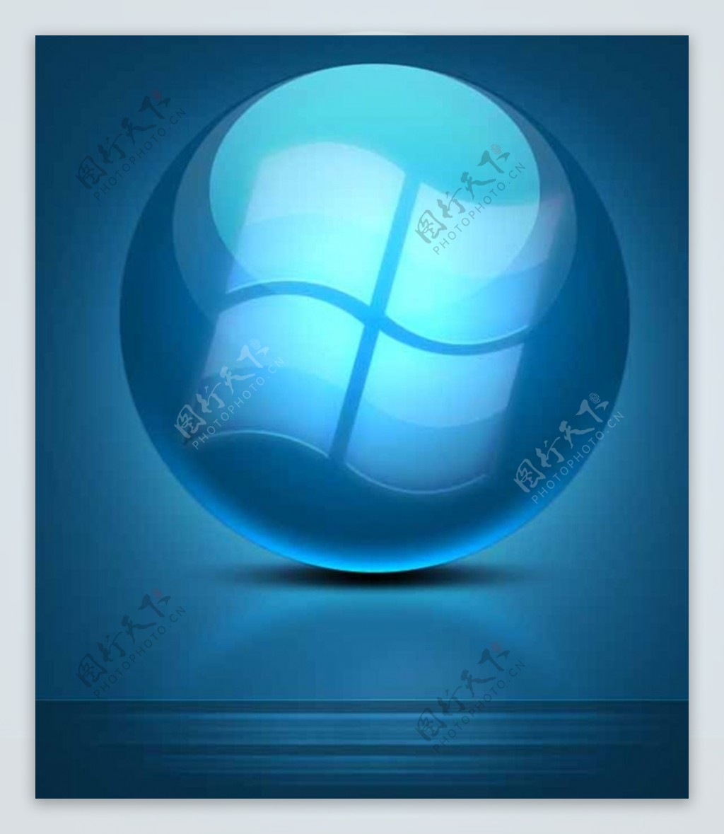 蓝色window水晶球