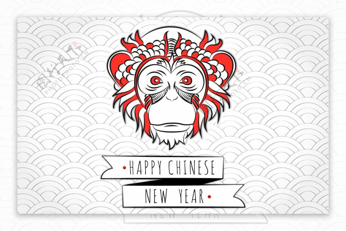 2016手绘猴子复古背景海报