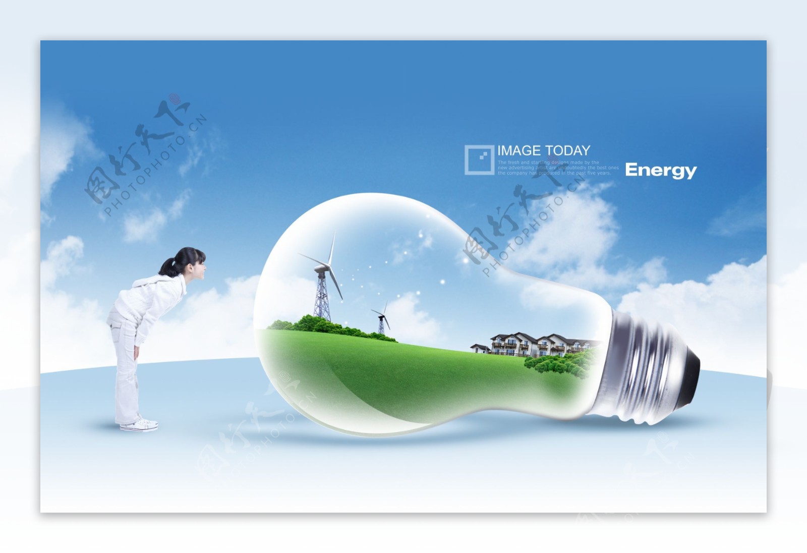 绿色能源展板能源环境保护