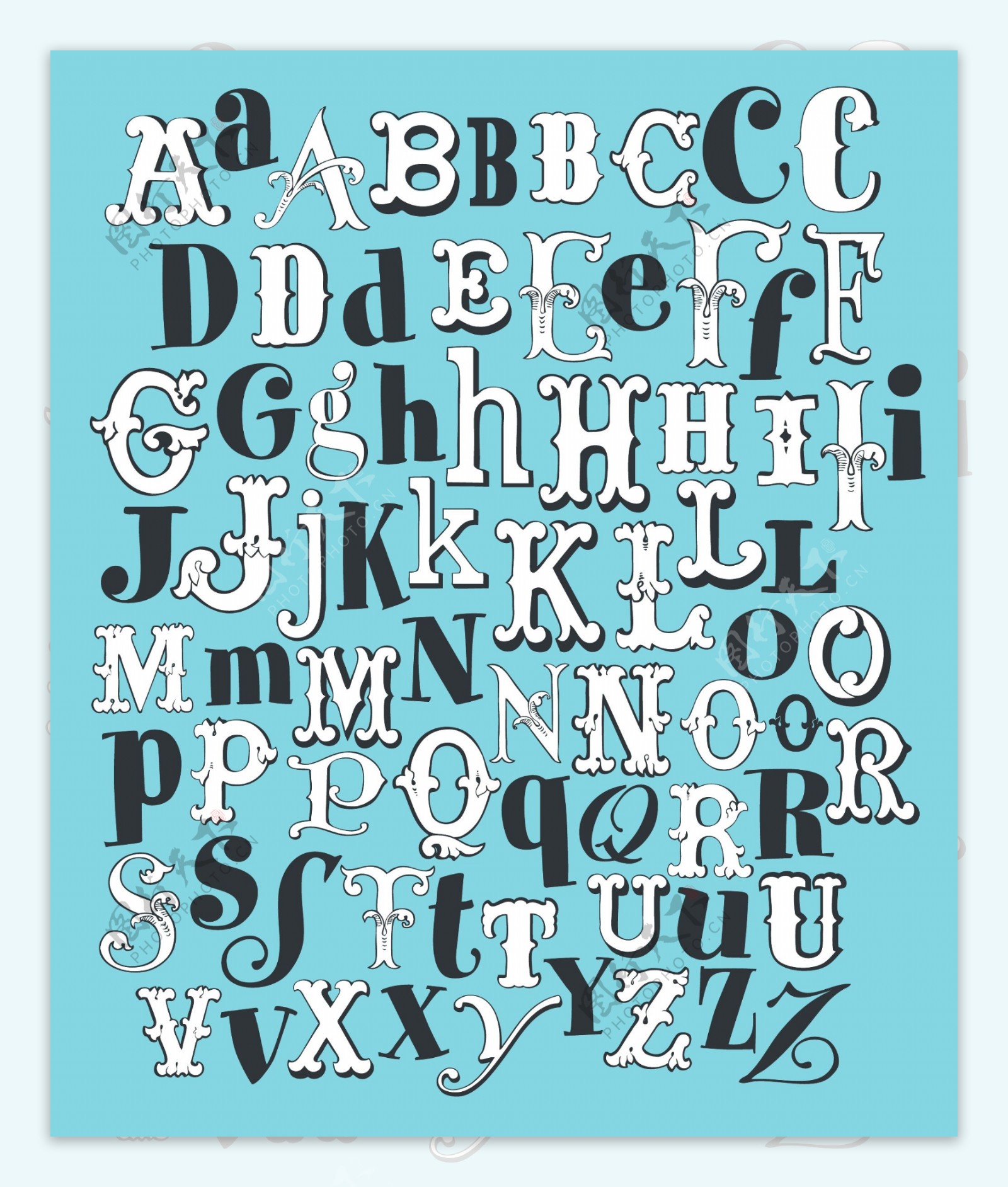 欧式复古字体设计