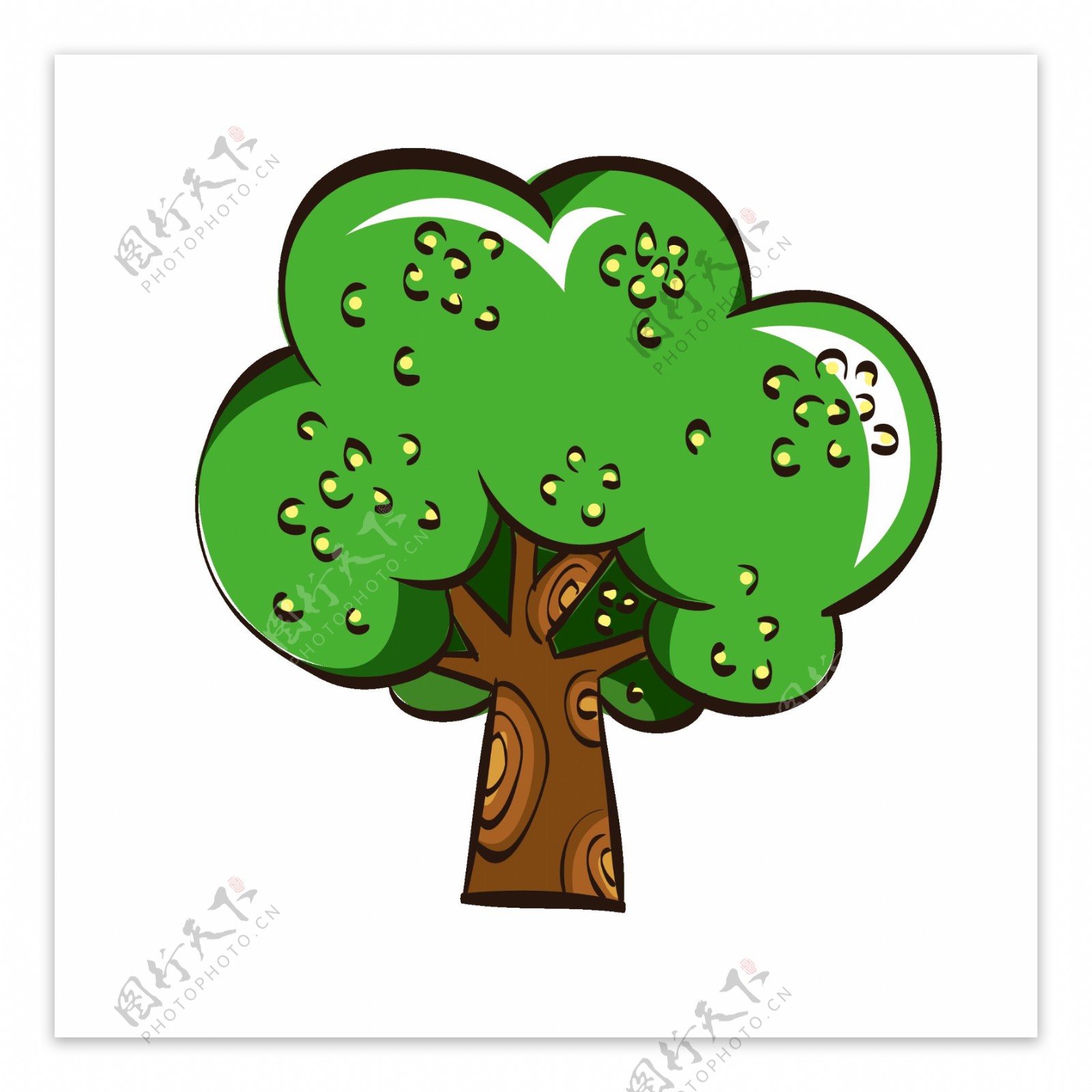 卡通装饰树木