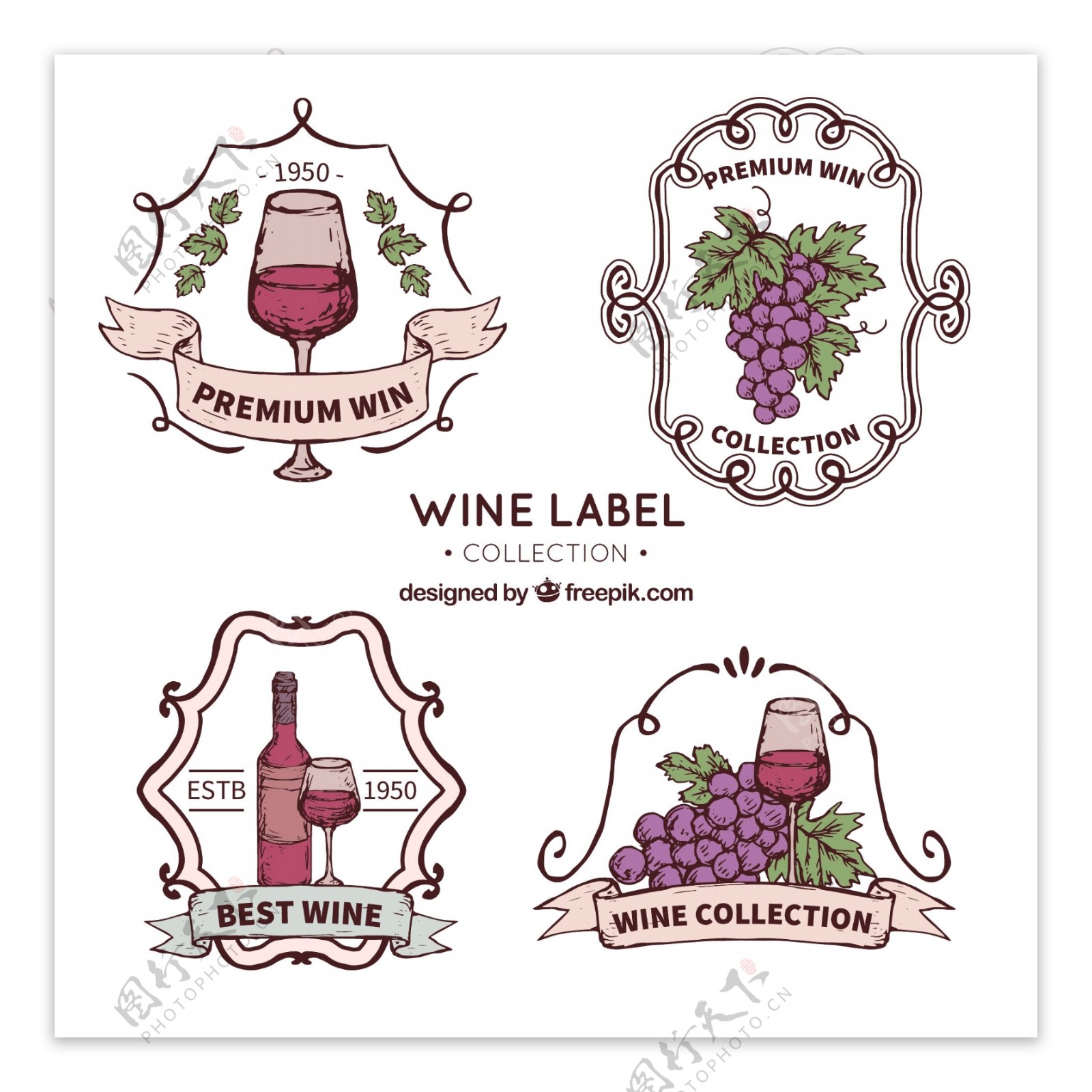 葡萄酒包装装饰酒标签