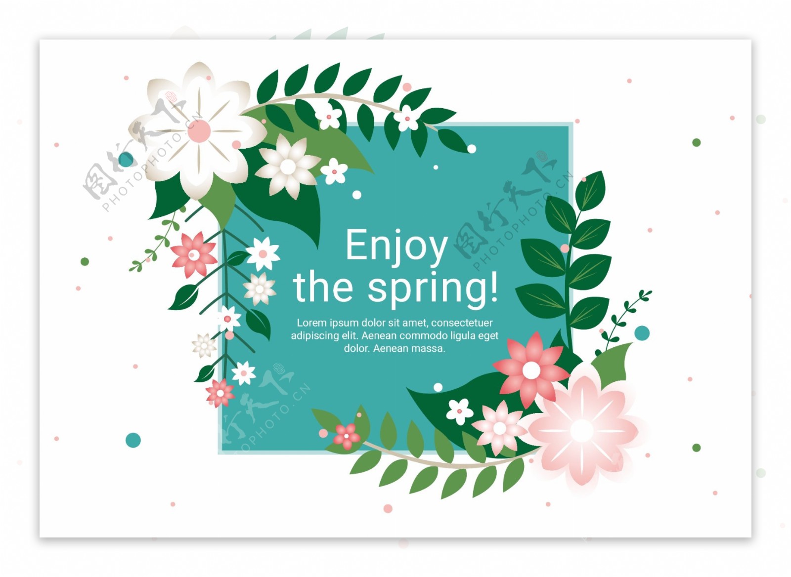春季手绘花卉插画