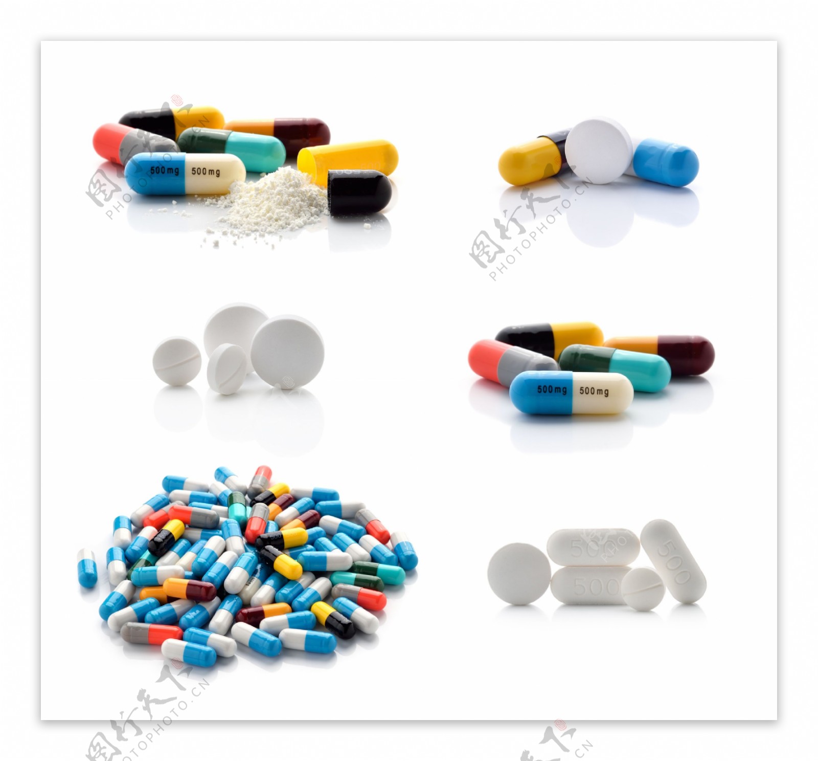 分类药片与胶囊图片