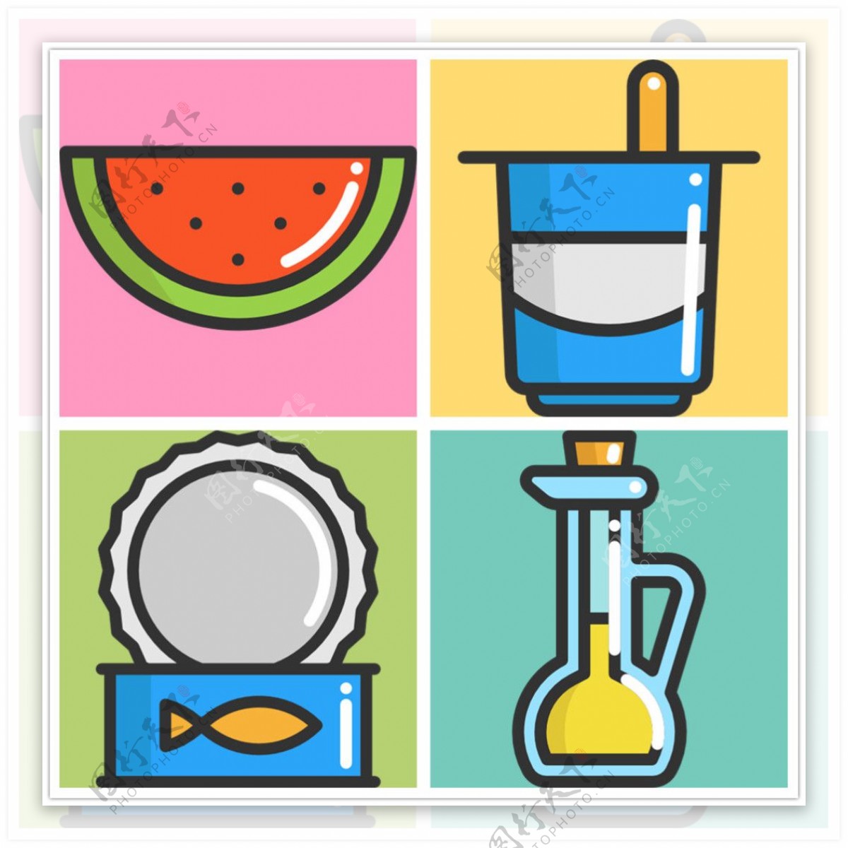 可爱食物icon图标素材