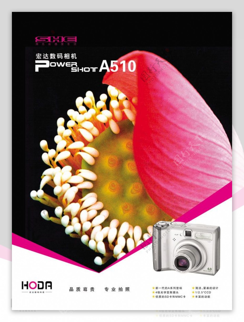 宏达数码相机广告设计PSD素材