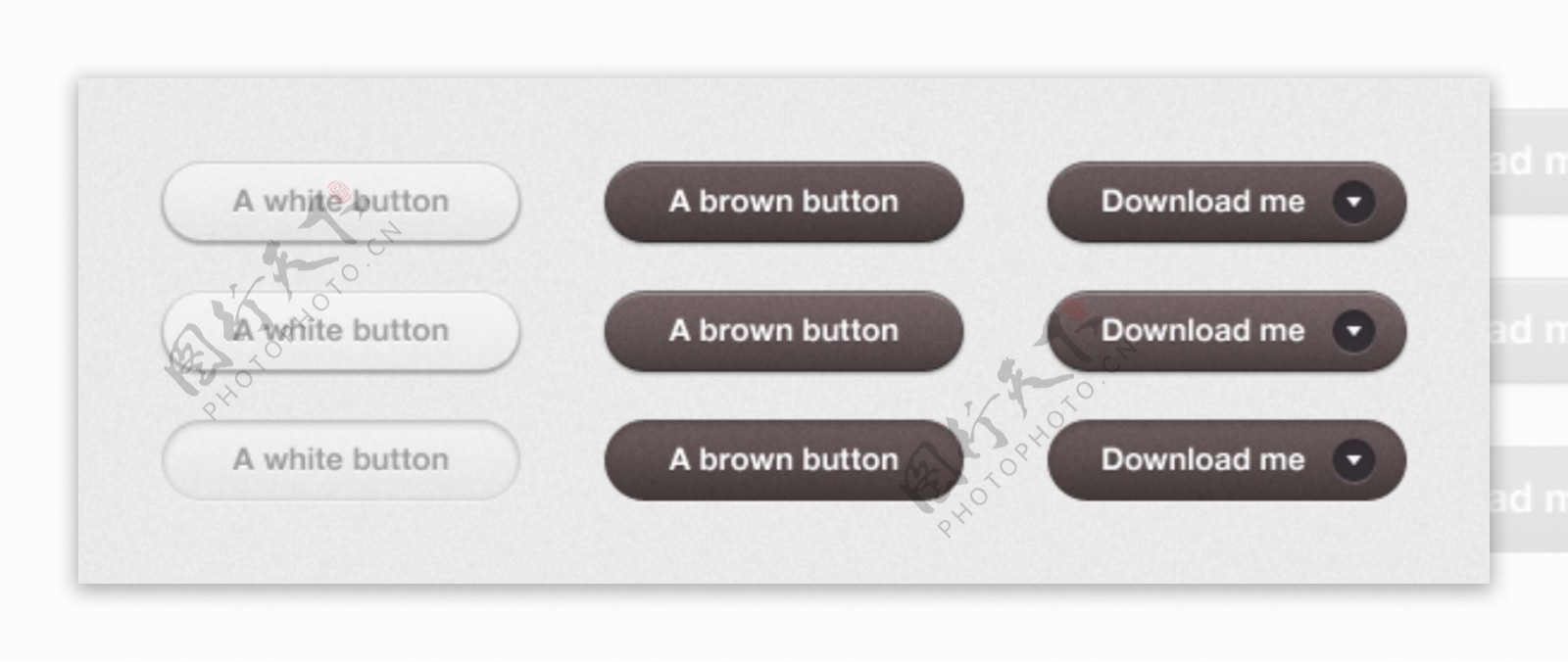 白灰简单UI设计图标按钮素材下载