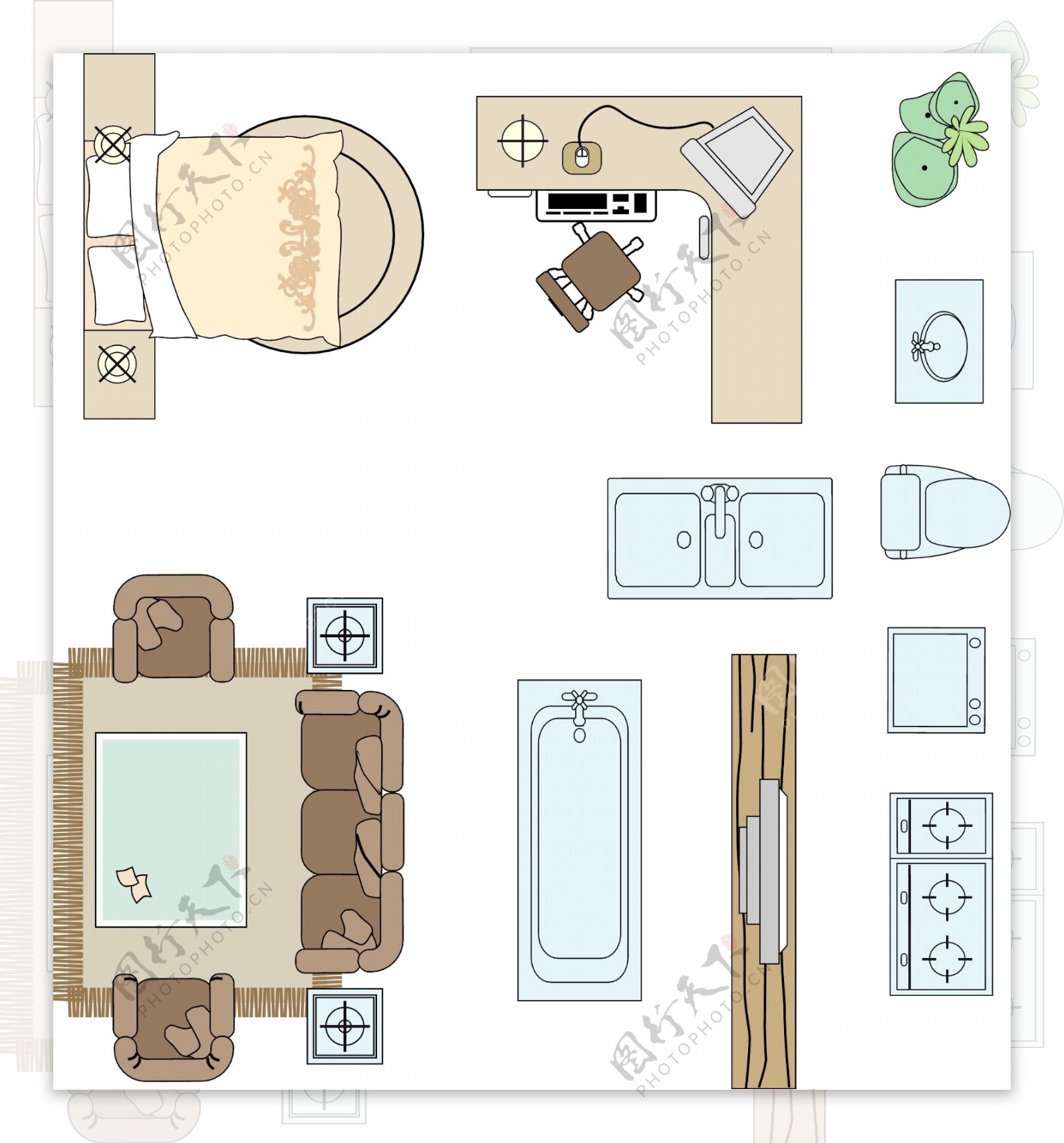 户型模具VI应用环境类AI格式0140