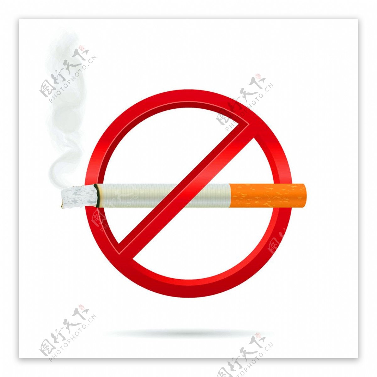 立体禁烟标签图片