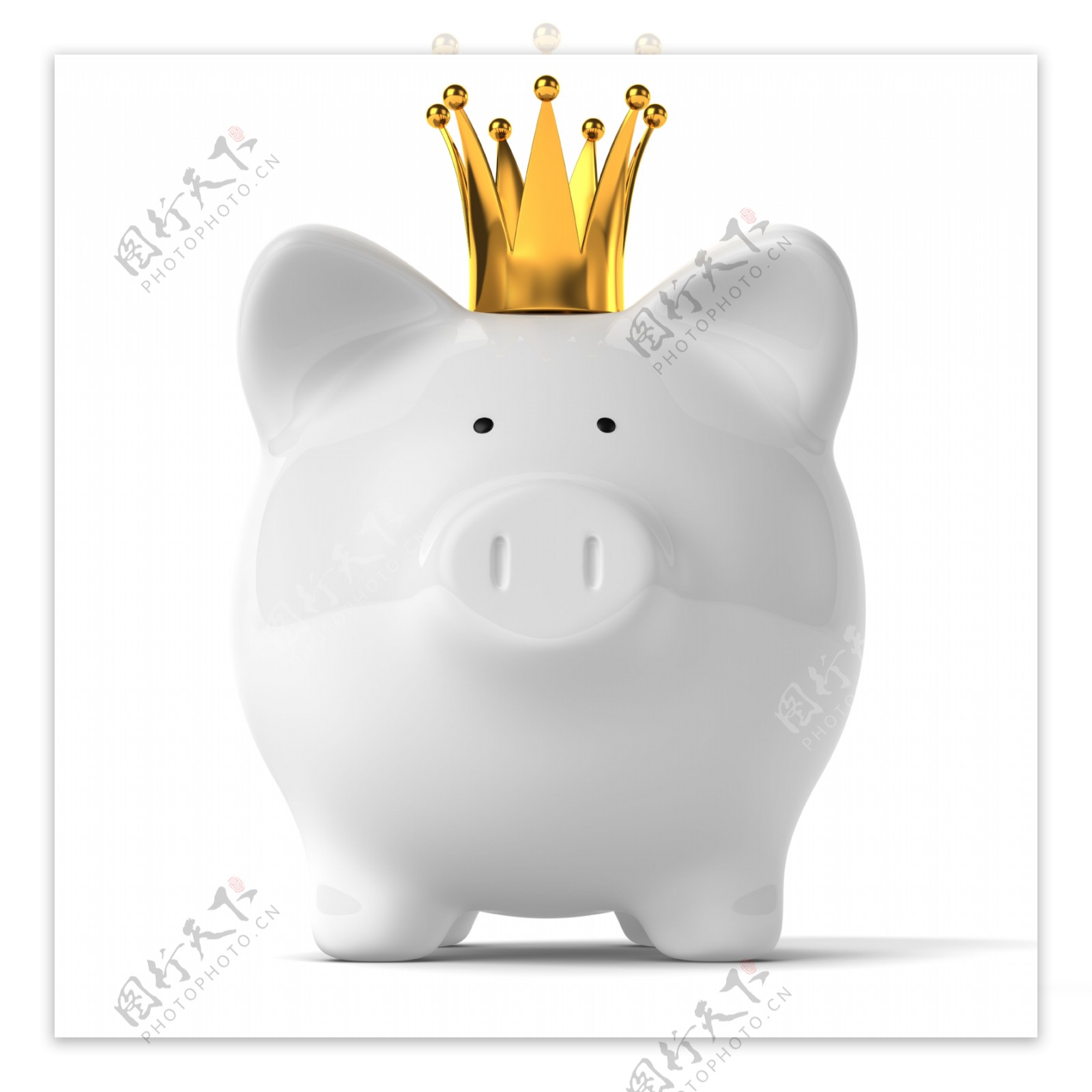 带着皇冠的小猪储钱罐图片