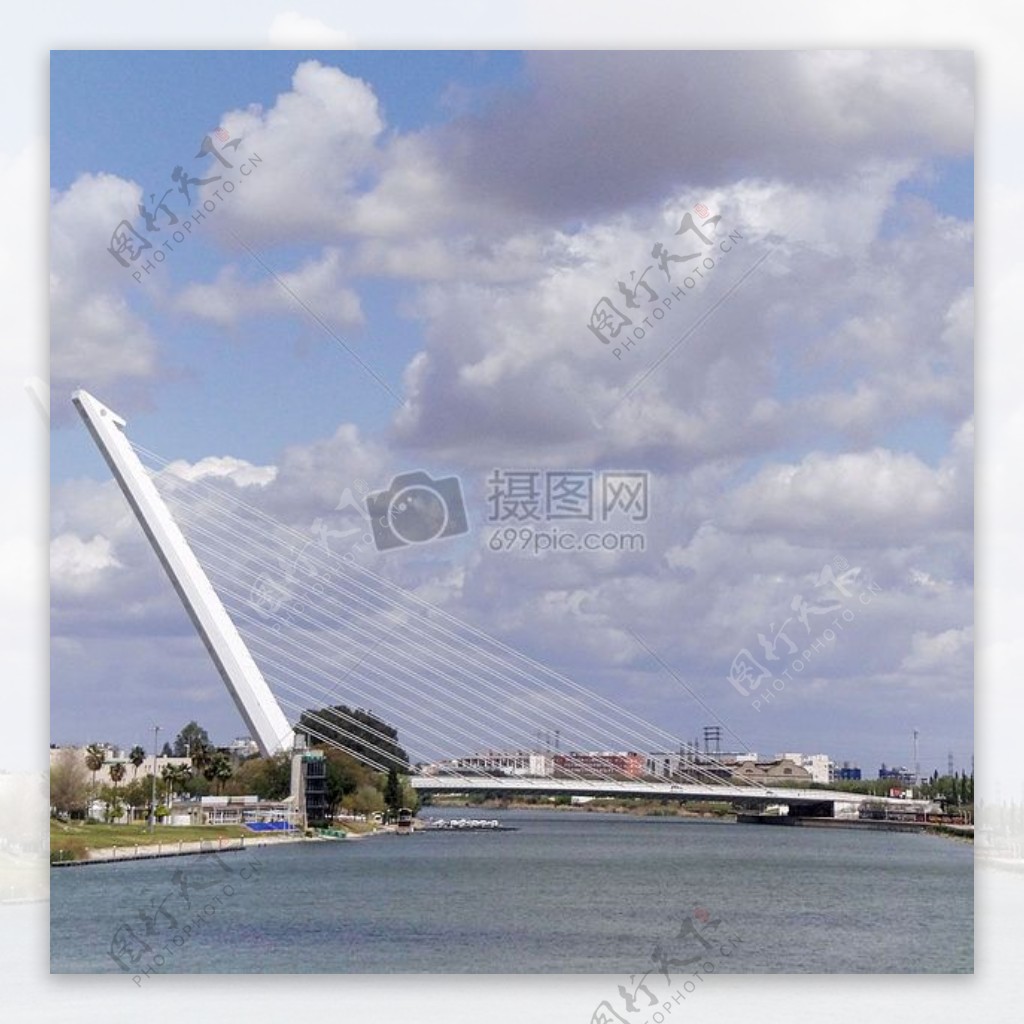 桥河景观水城市塞维利亚欧洲工程桥梁