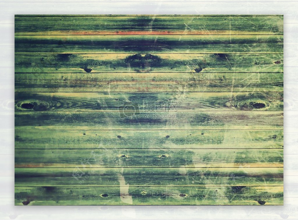 绿色的古典型木板