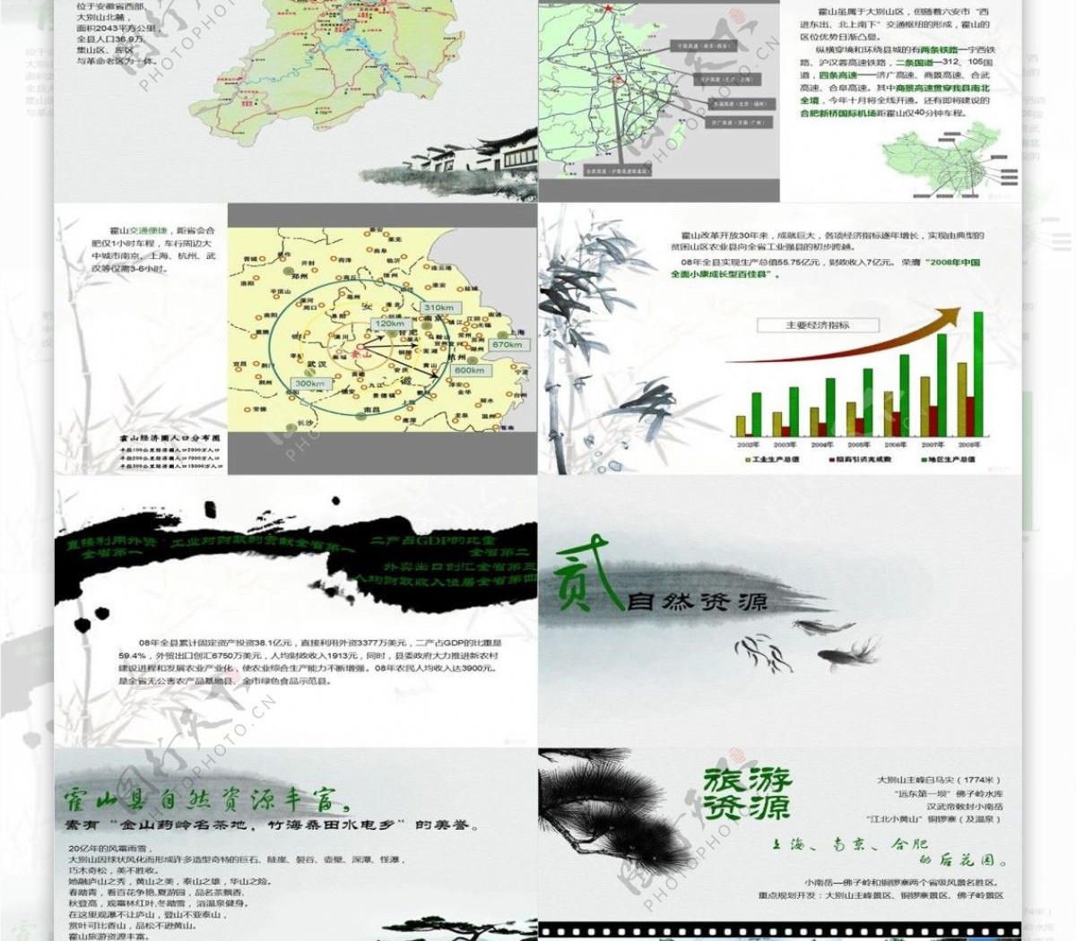 水墨风格旅游宣传PPT模板