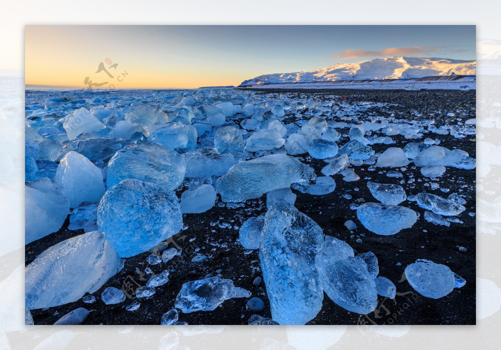 冰岛的冬天风景