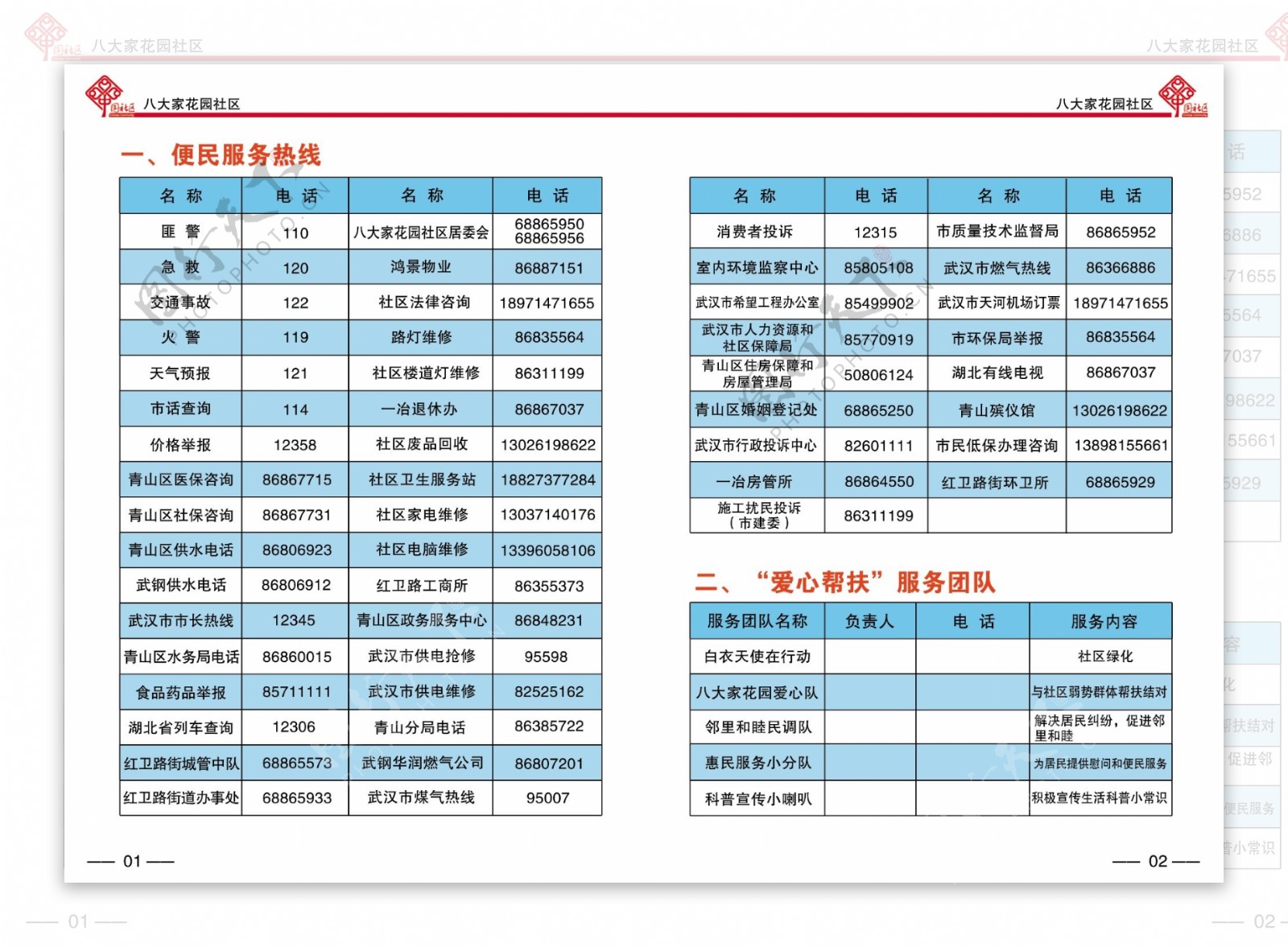 社区黄页折页