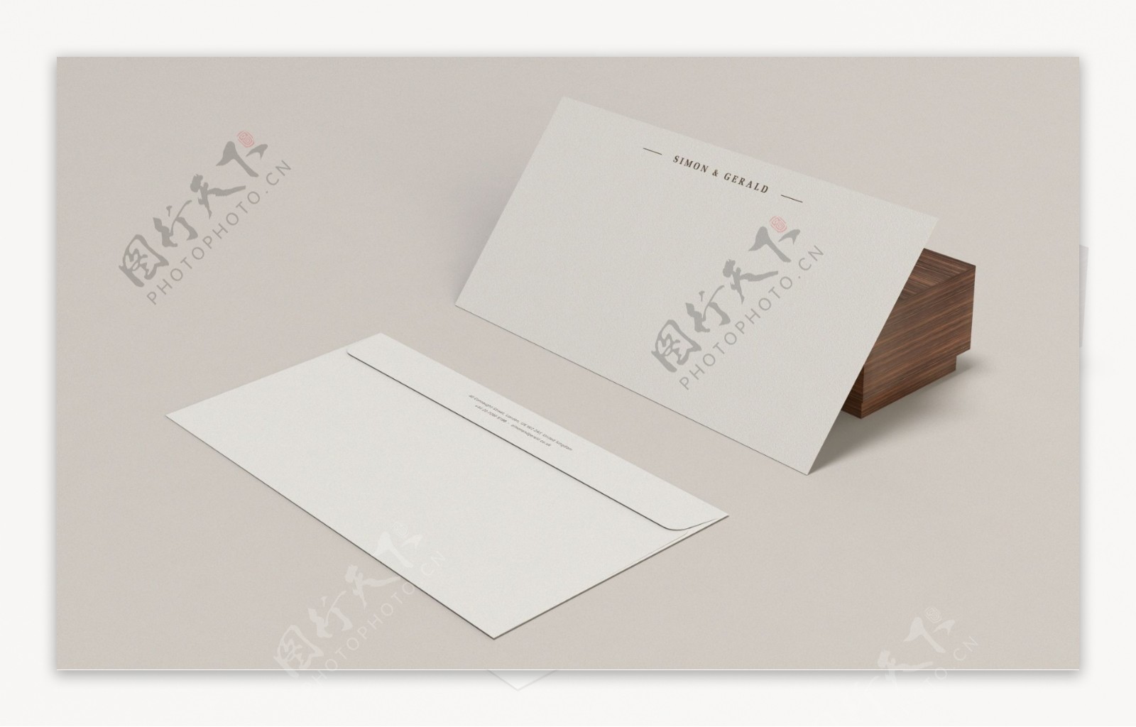 信纸信封效果图设计智能贴图模版样机