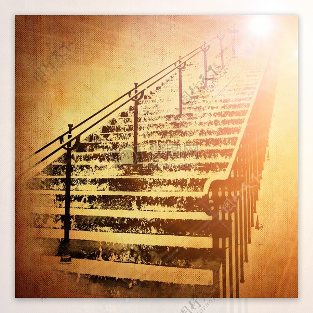 阳光下的阶梯