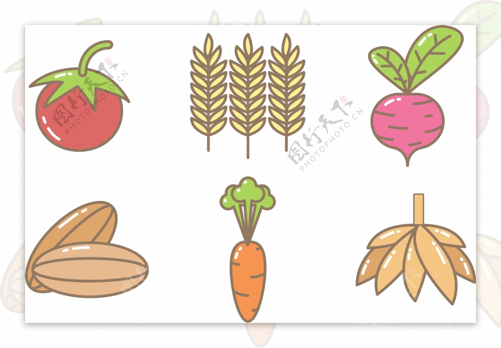 农作物图标设计